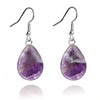 stone crystal drop shaped stainless steel earrings for women wear jewel earrings - Image 3