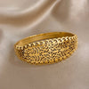 Greatera Floral Scrolls Pattern Bracelet Chunky Engraved Hollow Stainless Steel Charm Bangles - Image 3