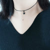 Black Choker Necklace with Five-Pointed Star Pendant and 40 cm Length - Image 5