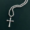 Silver Necklace Width 4mm/6MM Buddha Bead Chain Cross Pendant Chain for Women Men Jewelry - Image 4