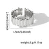 316L Stainless Steel Leaf Stripe Weave Chain Open Ring for Women Men Special Punk Jewelry Gifts - Image 9