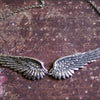 Vintage Angel Wing Pendant Choker Necklace with Link Chain - Image 3
