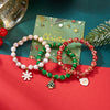 3Pcs/Set Colorful Beads Christmas Bracelet For Women Xmas Tree Snowman Santa Claus Snowflake Beaded Bracelet Year Jewelry - Image 3