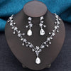 Elegant Collar 2 Pcs Sets Flower Necklace and Earrings for Women Jewelry Set Bridal Wedding Choker Necklace Set - Image 6