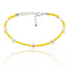 Glass Bead Choker Necklace with Flower-Shaped Bead Details - Image 14