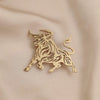 Gold Plated 316L Stainless Steel Charging Bull Silhouette Lapel Pin, Zodiac Brooch, Suit Casual Accessory - Image 5