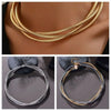 Creative Gift Alloy Bendable Snake Necklace Gold Color Twistable Flexible Choker Punk Silver Color Bracelet - Image 1