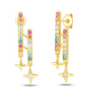Silver Star Moon Bee Golden Earring For Women Sparkling Zircon Wedding Engagement Jewelry Gift - Image 32