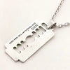 Alloy Razor Blade Pendant Necklace with 45 cm or 60 cm Chain - Image 20