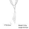 Map Outline Pendant Necklace with 45 cm Stainless Steel Chain - Image 23