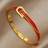 316L Stainless Steel Metal Classic Flower Bangles for Women Jewelry Delicate Bowknot Bracelets Accessories - Image 16
