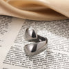 Vintage Stainless Steel Rings for Women Punk Chunky Irregular Smooth Adjustable Open Ring Jewelry Weddings Gifts - Image 54