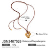 Geometric Pendant Necklace with Wax Cord and Metal Finish Options - Image 12