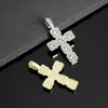 Hip Hop Cross Pendant Necklace Men 4mm Rhinestone Tennis Chain Iced Sparkling Necklace Women Punk Jewelry Gift - Image 2