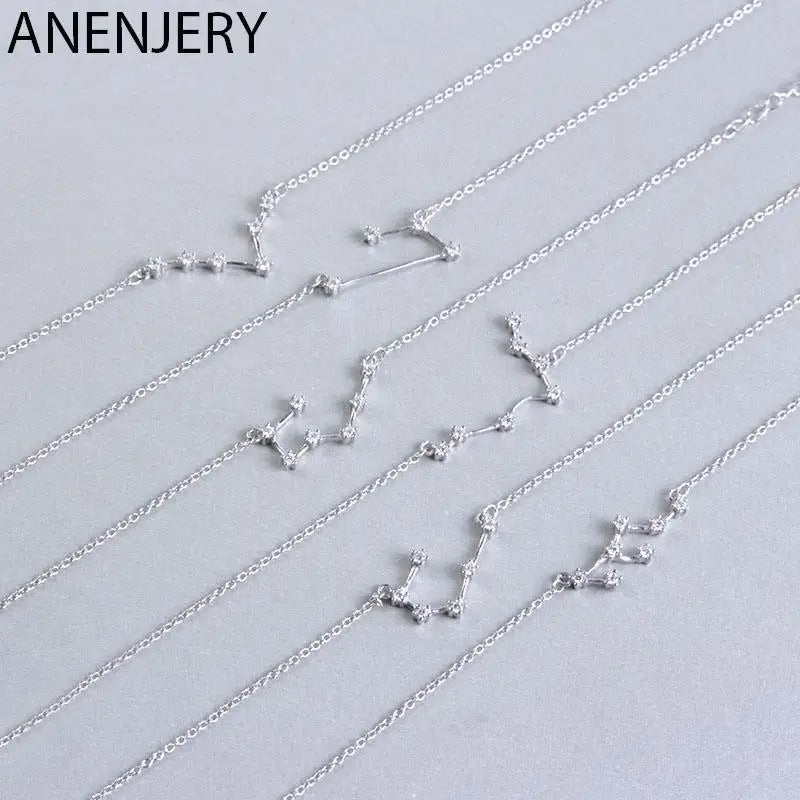 Silver Color 12 Constellation Zodiac Charm Bracelet For Women Birthday Gift Cubic Zircon Bracelet Jewelry S - Image 1