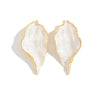 PuRui Vintage Elegant Irregular Geometry Oil Drip Petal Stud Earrings Women Metal Piercing Earrings Party Jewelry Gifts - Image 4