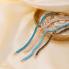 (19 cm 17 cm x 4 mm) Gold Plated Multiple Colors Powder Zirconia Bracelet For Women Jewelry - Image 3