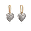 Silver/Gold Color Big Heart Drop Earrings For Elegant Women Party Jewelry Accessories - Image 6