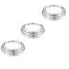 Triple Hoops Nose Ring Septum Hoop Hinged Conch Daith Helix Ring Hoop Rook Tragus Ring Clicker Cartilage Earrings - Image 10
