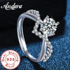Silver Zircon Couple Ring Adjustable Open Heart-Shaped Men Women Love Eternal Wedding Anniversary Jewelry - Image 2