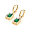 Stainless Steel Geometric Square Hoop Earrings Sparkling Cubic Zirconia Crystal Earrings Jewelry For Women - Image 34