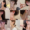 2PCS/Set Gold Color Hoop Earrings for Women Korean Design Crystal Pearl Dangle Earring Jewelry De - Image 2