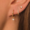 3PCS Unique Cubic Zircons Star Dangly Hoop Earrings Set for Women Tiny Stud Ear Cartilage Piercing 3 Holes Mismatched Jewelry - Image 13