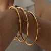 3 Pieces/lot Stainless Steel Bracelet Bangles For Women Simple Style Gold Plated Women's Bracelets Bangle - Image 5