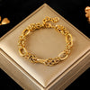 316L Stainless Steel Twisted Bracelet Bangles For Women Gold Plated Wrist Chain Jewelry Gift Party - Image 16