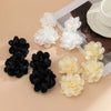 4 Colors Exaggerated Big Fluffy Fabric Flower Petal Drop Earrings for Women Elegant Earring Wed Bridal Accessories - Image 6
