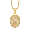 Virgin Mary Prayer Pendant Necklaces Gold Color 316L Stainless Steel with Rhinestone Women/Men Jewelry - Image 6