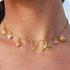 Starfish Shell Initial Necklace Gold Plated Stainless Steel Charm Necklaces Surfer Girl Summer Beach Gift - Image 15