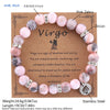 Mhs.sun 12 Star Zodiac Sign Pink Zebra Stone Beaded Bracelets Constellation Birthday Party Jewelry For Women Men - Image 25