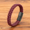 Xqni Classic Braided Leather Bracelet Men Jewelry Charms Design Stainless Steel Punk Bracelets For Men Husband Friend Gift - Image 11
