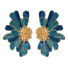 Metal Mardi Gras Flower Stud Earrings for Women Creative Simple Design Jewelry Party Accessories - Image 5