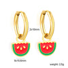 1 Pairs Butterfly Heart Rainbow Earring for Women Stainless Steel Dripping Oil Female Hoop Earrings Jewelry Party Gift - Image 24