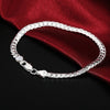charm Silver Bracelet for man woman Twisted rope chain jewelry Wedding party Christmas gift - Image 24