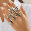 Twelve-Piece Adjustable Alloy Ring Set with Geometric Styles - Image 8