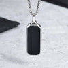 Casual Mens Geometric Square Necklaces,Black Enamel Rectangle Pendant with Rope Box Long Chain Collar,Stylish Jewelry Gifts - Image 9