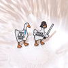 Cartoon Cute Goose Enamel Pin Silly Goose On The Loose To Honk Or Not To Honk Brooch Backpack Lapel Badge Jewelry Gift - Image 3