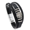 Handmade Leather Wrap Bracelets for Men Lucky Life Tree Charm Punk Layered Cuff Bracelet Male Wristband Hand Jewelry Accessories - Image 6