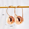 Simple Ball Shaped Hook Earrings For Women Rose Gold Color Unique Daily Jewelry Accessories - Image 2