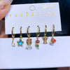 Multicolor Cubic Zircon Fairy Tale Dangle Earrings Set Women Girls Party Gift Jewelry - Image 10