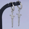 Vintage Sun Evil Eye Moon Star Rectangle Dangle Earring Metal Hoops Stainless Steel Earrings For Women Men Jewelry Gifts - Image 4