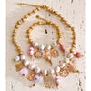 Europe Handmade Jewelry Summer Style Beads Chain Ceramic Heart Eye Drop Charm Necklace Bracelet Vintage Set Jewelry - Image 3
