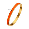 G&D Colorful Orange Enamel Bangles Bracelets for Women Party Gift Bangles Stainless Steel Jewelry - Image 7