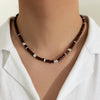 Small Wood Beads Short Choker Necklace for Men Beaded Chain Collar on the Neck Jewelry Accessories Male Gift - Image 1
