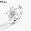 Cute Happy Cat Fidget Spinner Rings Rotate Freely for Women Metal Copper Knuckle Ring Wedding Jewelry - Image 22