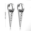 1Pair Punk Lock Lightning Chain Feather Leaf Stainless Steel Male Woman's Piercing Hoop Earring for Man Jewelry Vintage - Image 26