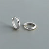 Silver Simple Matte Bohemian Round Ear Buckle for Women Punk Unisex Rock Hoop Earring Jewelry Accessories - Image 9